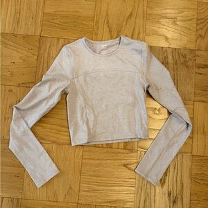 We Over Me Baby Soft Pink Long Sleeve Crop Top